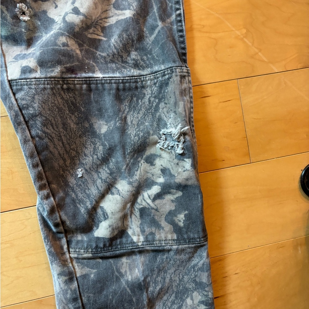 Wrangler 30x30 camo camouflauge distressed double knee pants men’s - Picture 7 of 11